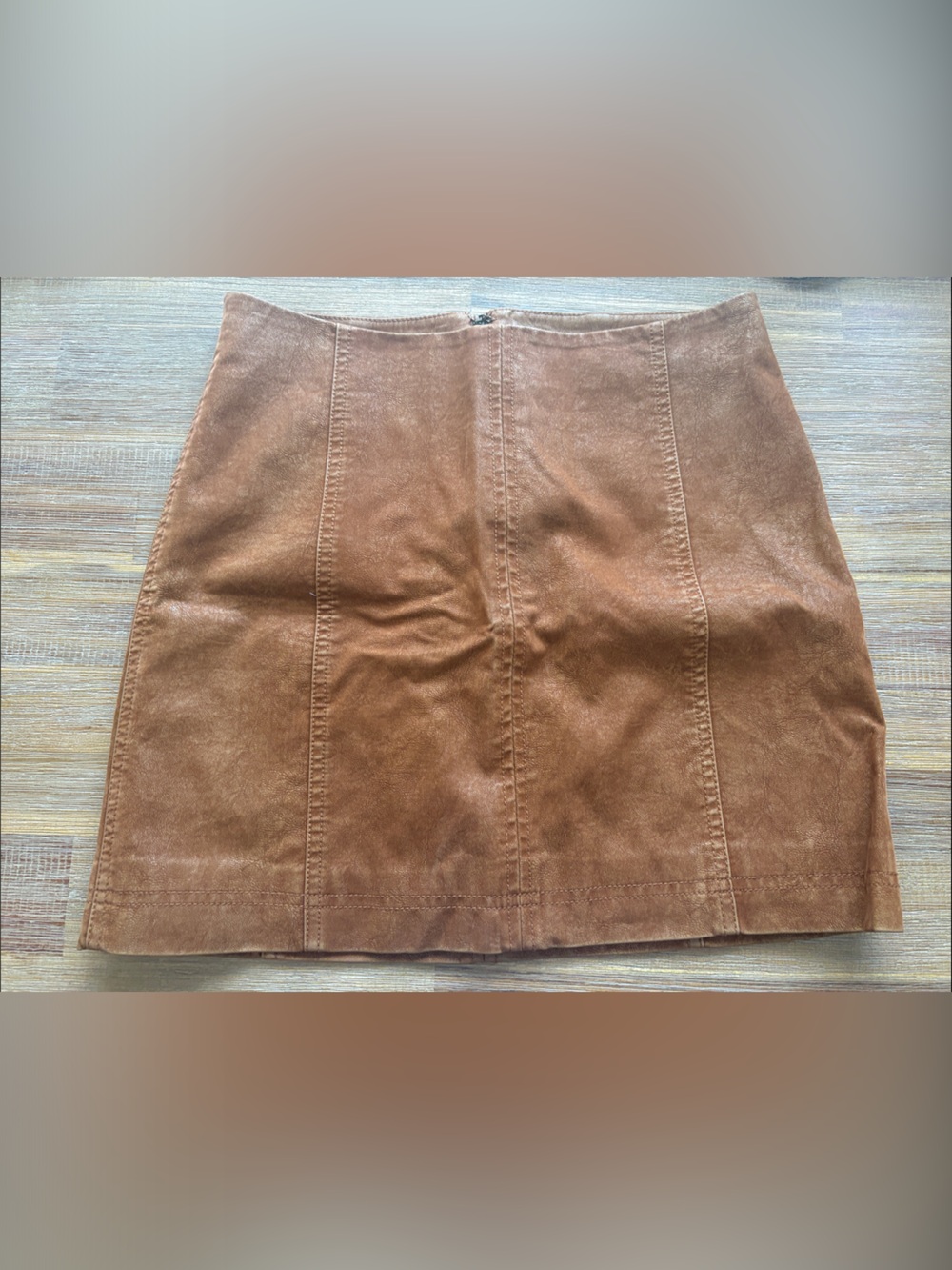 Free People Brown Suede Mini Skirt